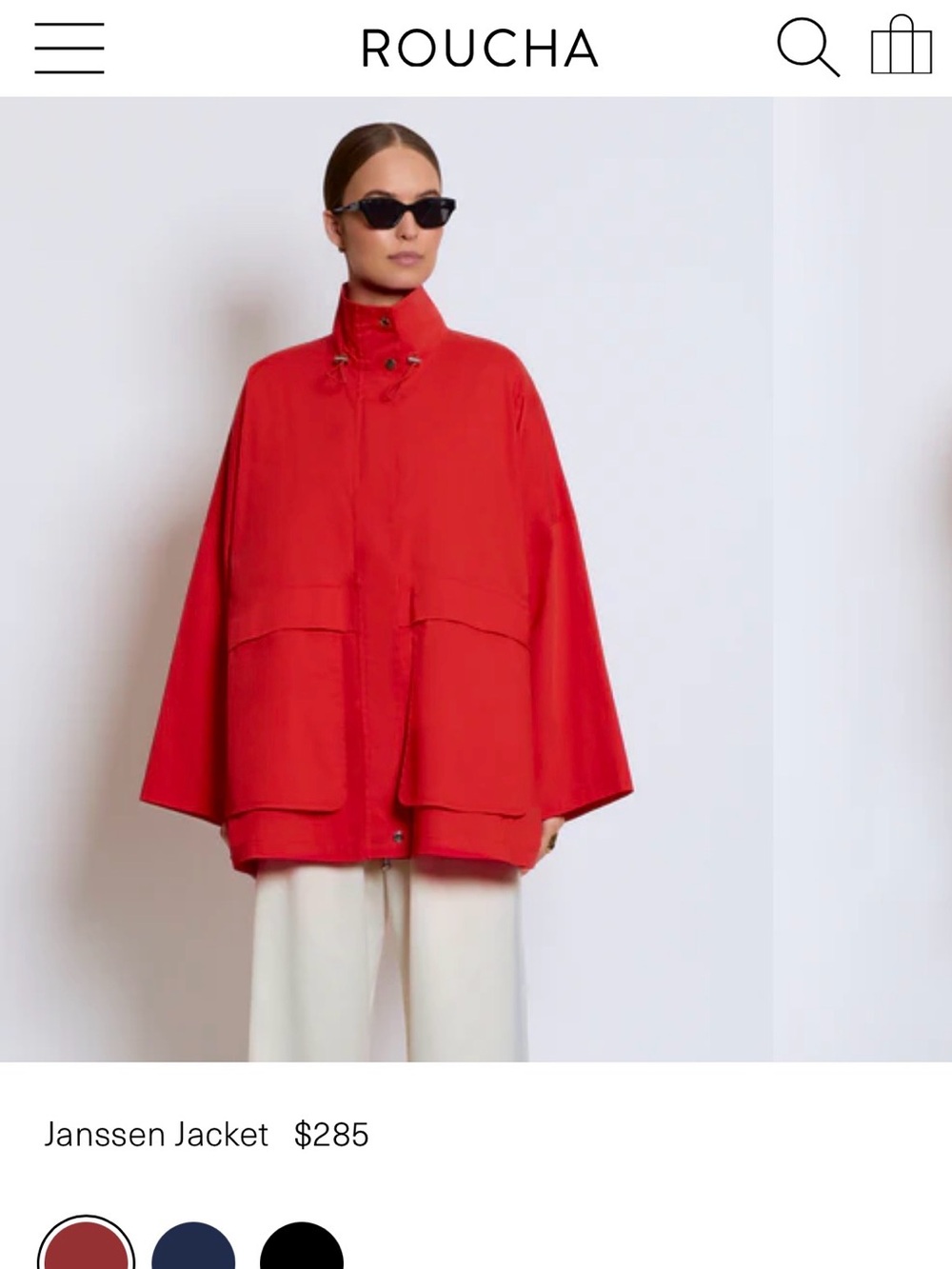 Roucha Janssen Utility Jacket with Stand Collar